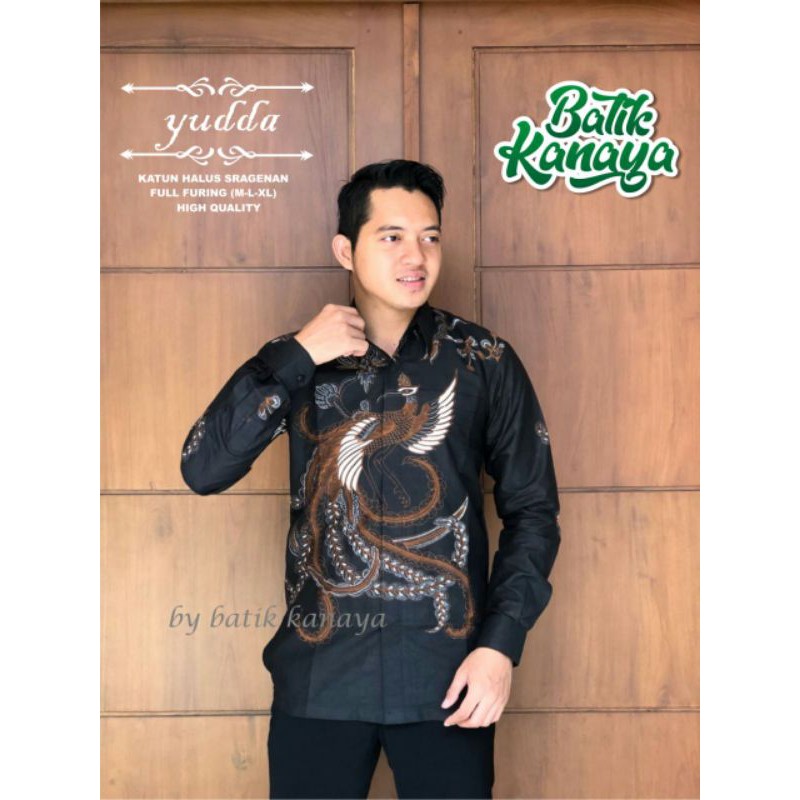Cuci Gudang Batik Pria Yudda Size M-xl Lengan Panjang Lapis Furing Batik Solo Katun Halus Sragenan Hq dAJeYkFrgRQ8M