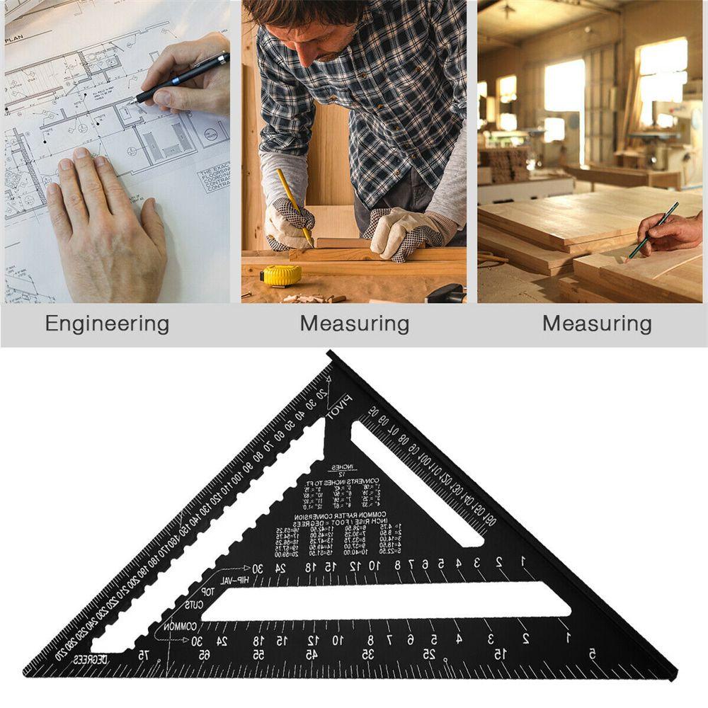 Solighter Speed Square Protractor New Precise Woodworking Tools Aluminium Alloy Framing Measurement