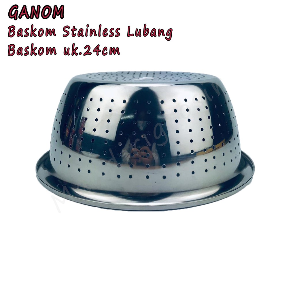 Baskom * Stainless * Dengan * Lubang * DineMate * 26cm