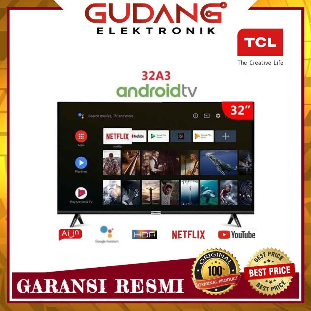 LED TV 32 INCH TCL 32A3 ANDROID TV LED TCL 32 A 3