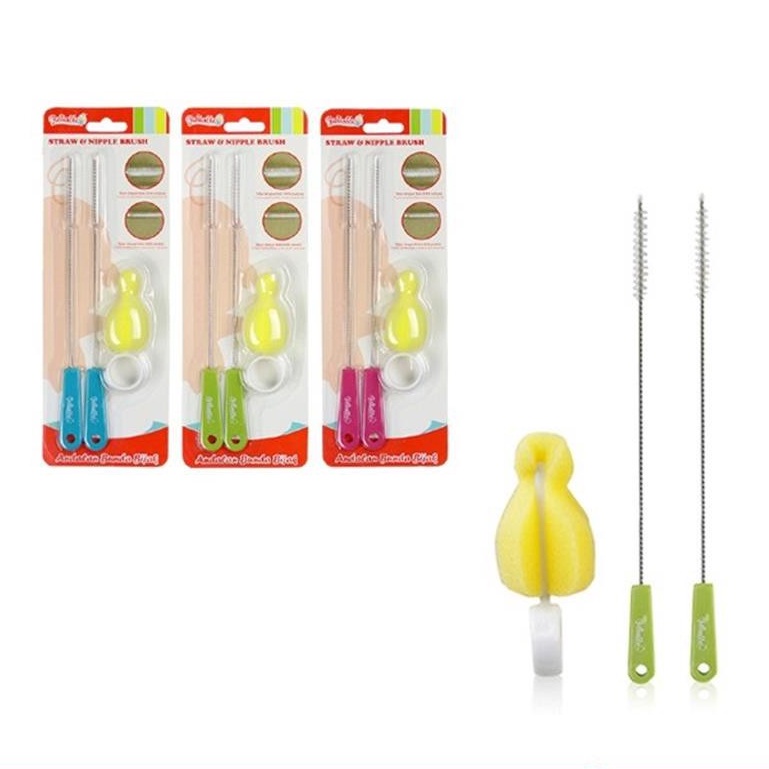 RELIABLE MURAH  SIKAT PEMBERSIH BOTOL SUSU BAYI BOTTLE &amp; NIPPLE CLEANING BRUSH RSB-7001 RSB-7005 RSB-7810