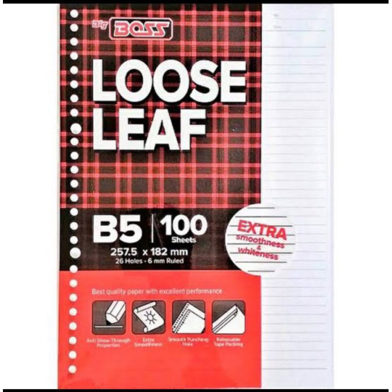 

Big Boss Loose Leaf B5 Garis [isi 100 lembar]