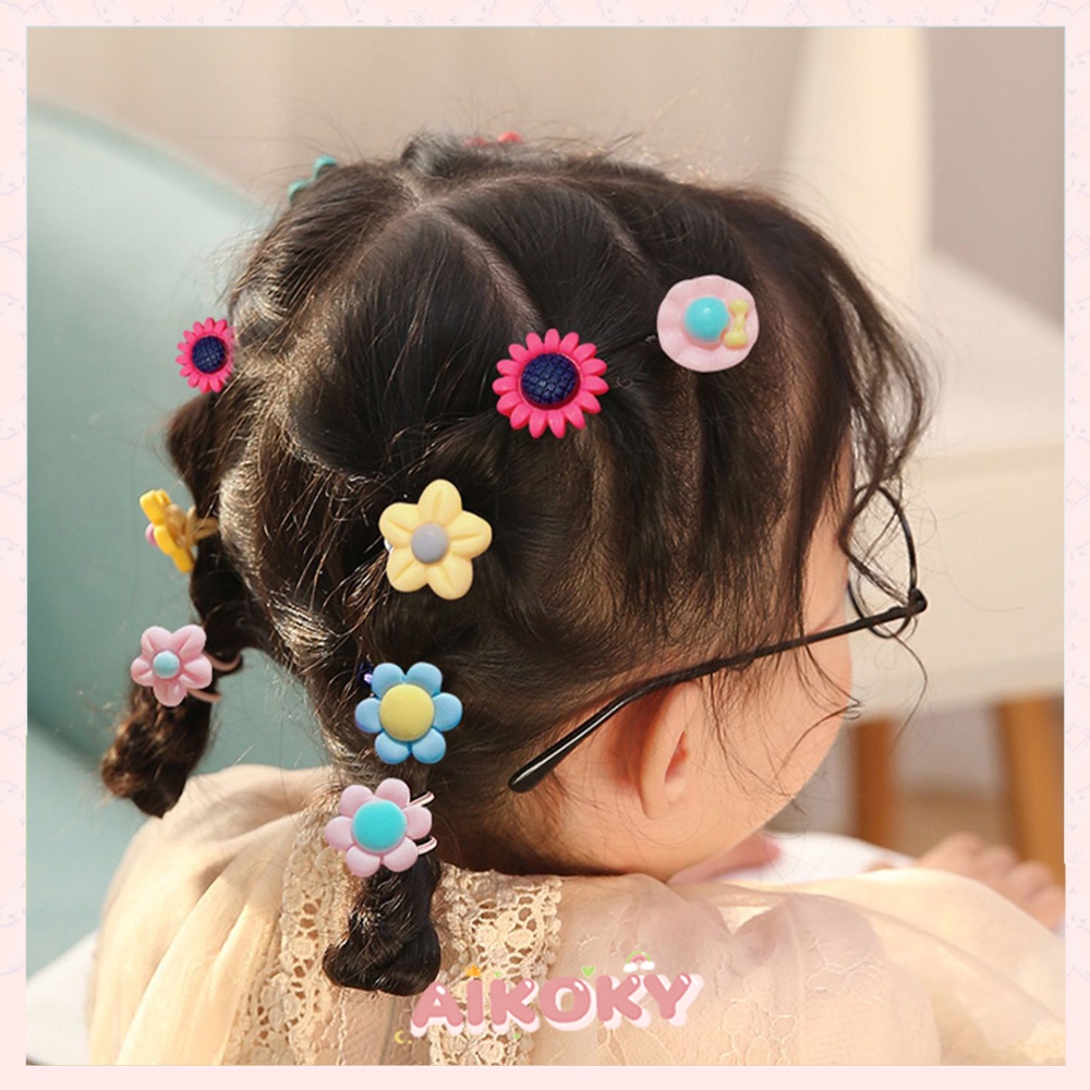 Aikoky Karet rambut anak korea/Tali rambut anak perempuan lucu 20 pcs