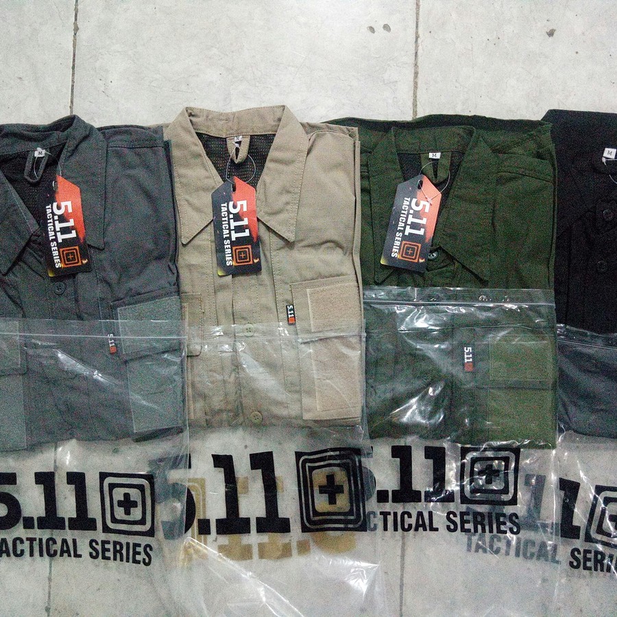 Kemeja Lapangan Lengan Panjang  PDL Tactical 511 Bahan Ribstop Tornado Anti berbulu [ 4 warna ]