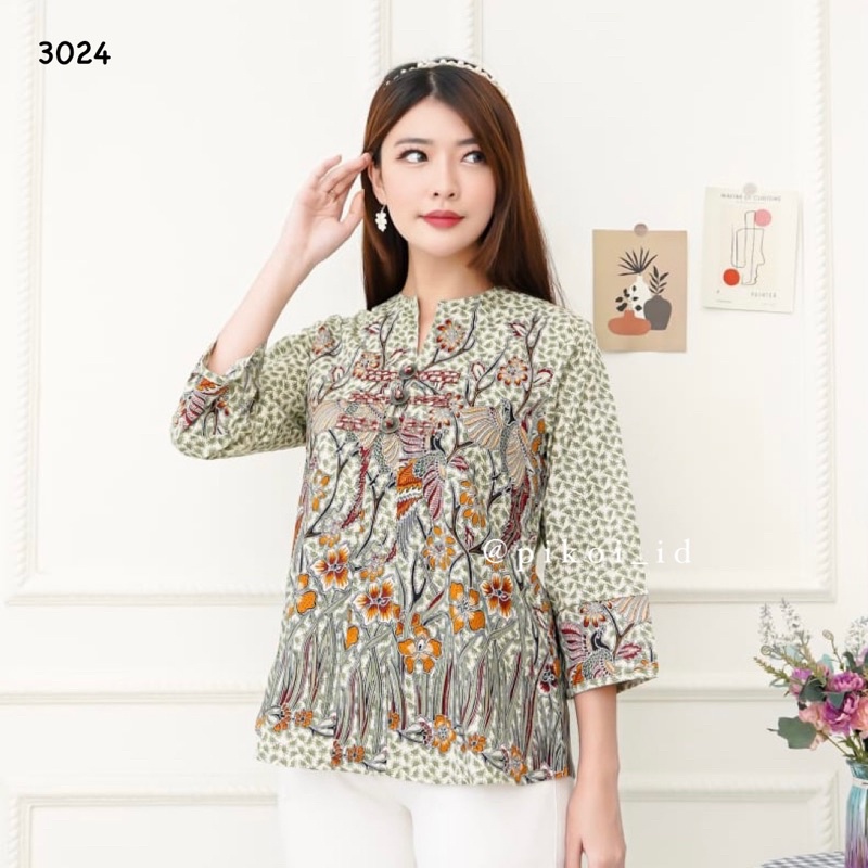 Atasan batik wanita / blouse batik cewek modern / atasan kimono batik mura / blouse batik busui 124