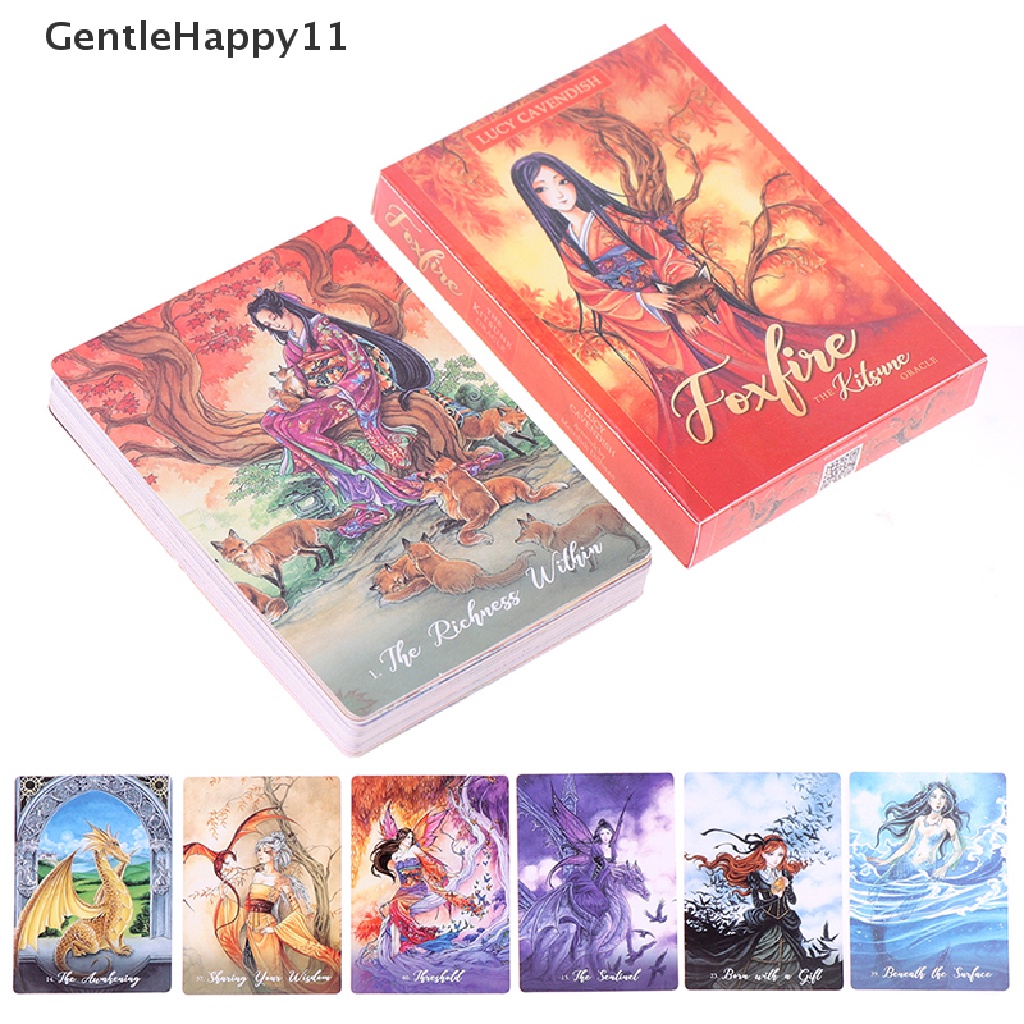 Gentlehappy 1Box Foxfire Kartu Oracle Tarot Ramalan Ramalan Deck Party Board Game Tarot