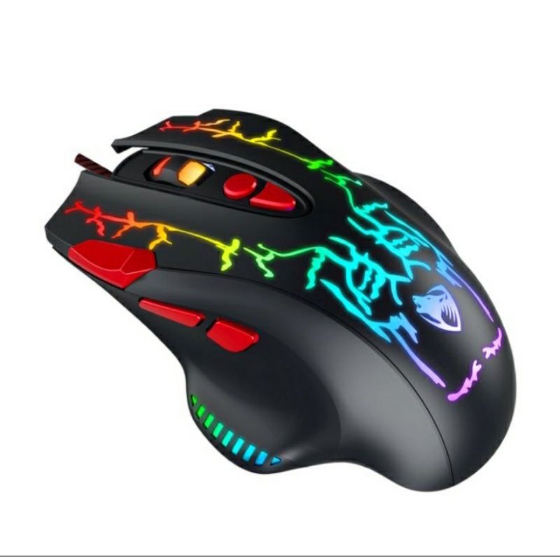 SKU-1250 MOUSE GAMING MACRO 8 TOMBOL T-WOLF G550 LED (RGB) TWOLF