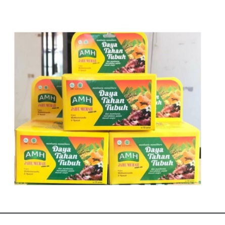 AMH Jahe Merah per pack Herbal Tolak Angin Cair isi 12 Sachet