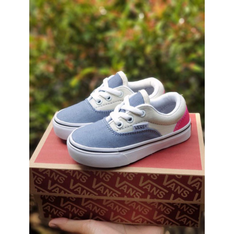 READY !! SEPATU ANAK PEREMPUAN AUTHENTIC ABU CREAM SNEAKER ANAK KANVAS PREMIUM RINGAN ANTI LICIN OLD SKOOL