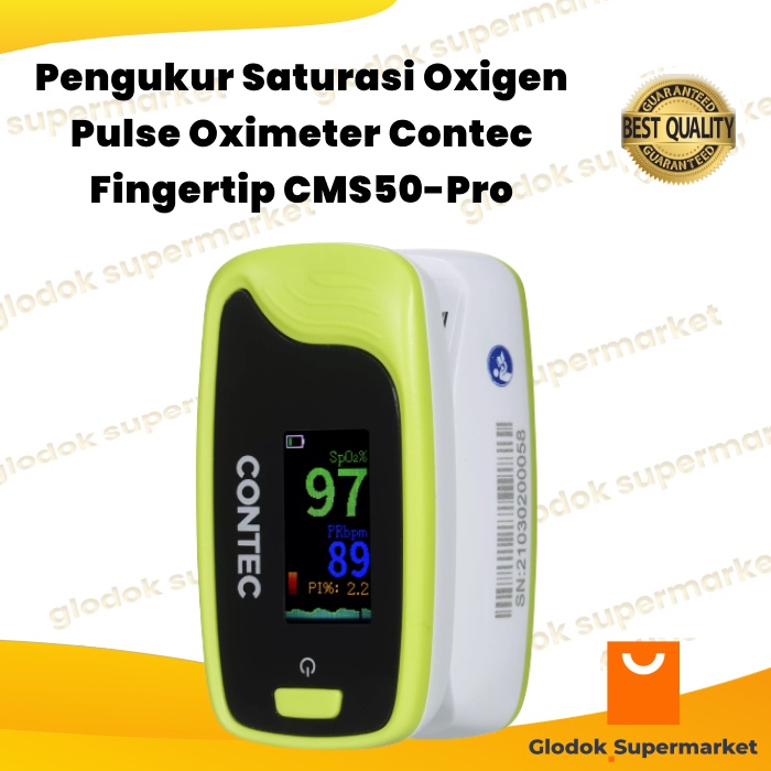 Pengukur Saturasi Oxigen Pulse Oximeter Contec Fingertip CMS50-Pro