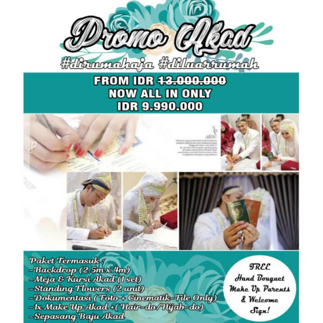 Paket dekorasi Akad Nikah | Dekorasi engagament | Akad Nikah | Dekor Nikahan