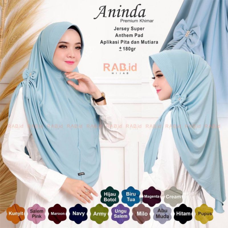 Aninda Premium Khimar Kancing by RAB Hijab