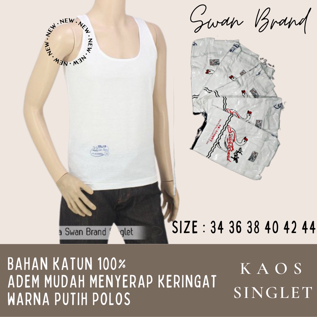 Singlet Pria Kaos Dalam Pria Kaos Singlet Pria Dewasa Kaos Kutang Pria Kaos Swan Brand Singlet Putih