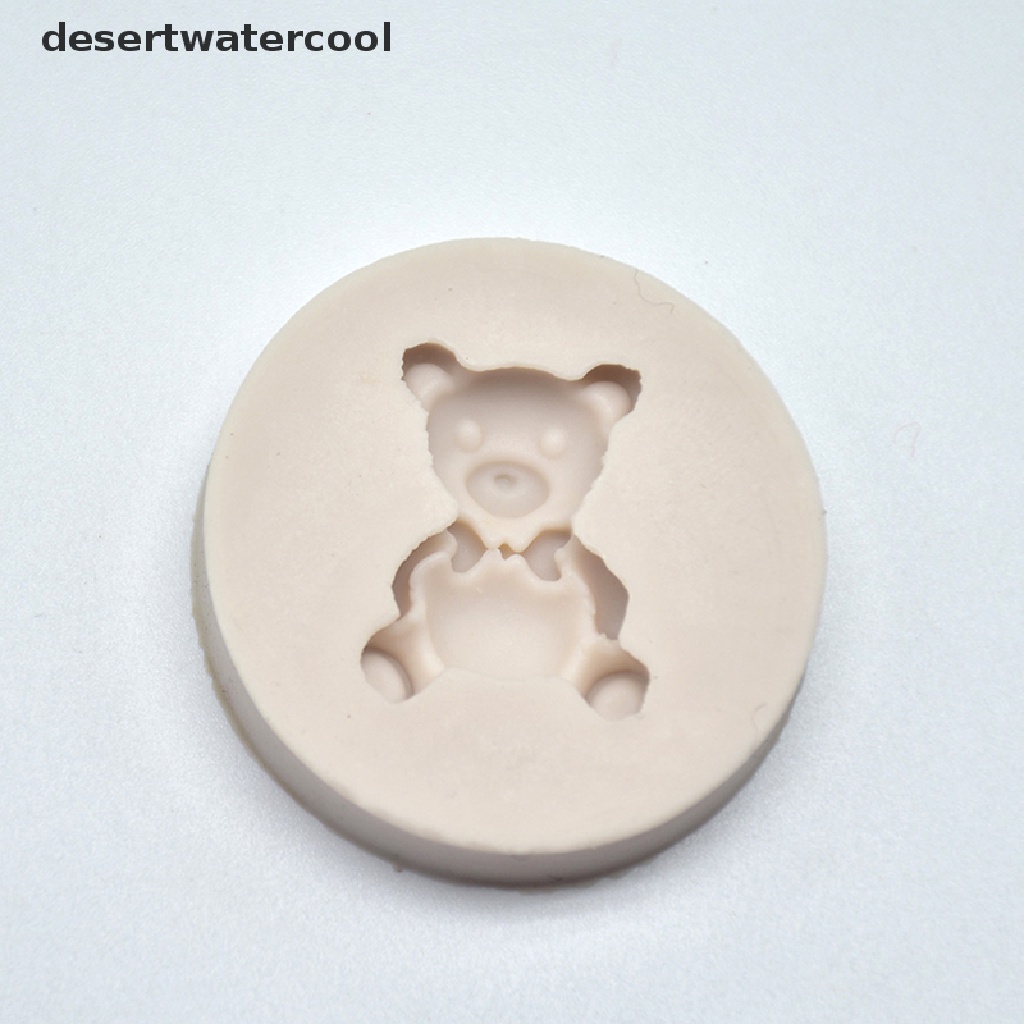 Deid 1pc Cetakan Fondant / Cokelat Mini Bentuk Beruang Bahan Silikon Untuk Dekorasi Kue