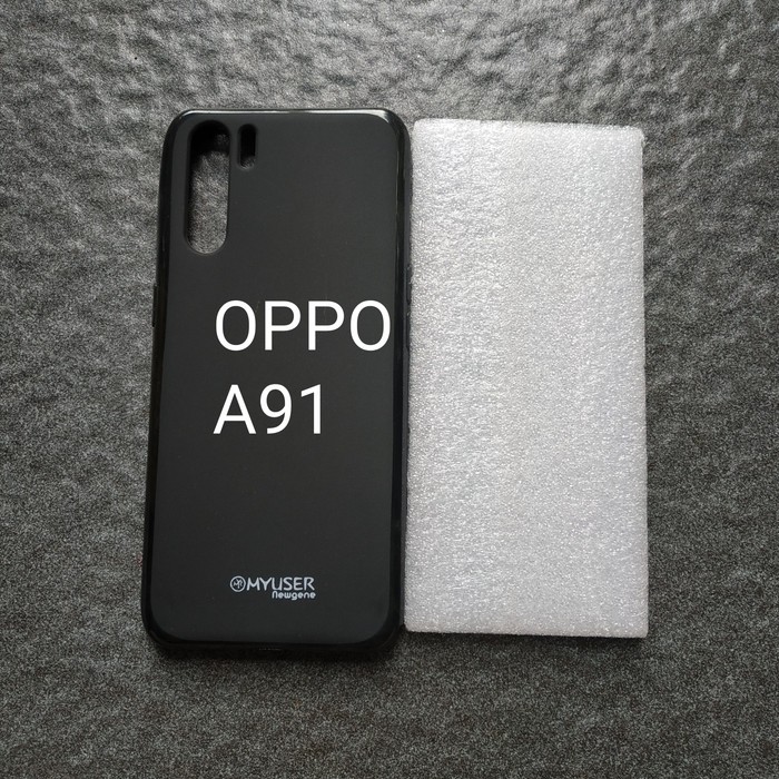 OPPO A91 SOFTCASE KARET HITAM SILIKON MANTAP