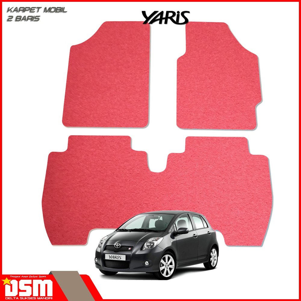 Karpet Mobil Yaris Lama - 2 Baris / Karpet Mie Yaris Bakpau / DSM