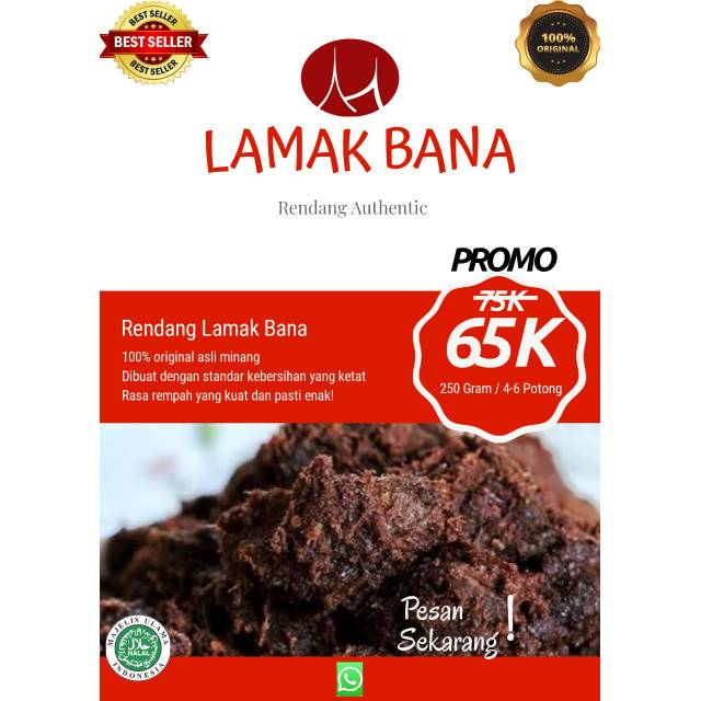 

Rendang Lamak Bana 237 Authentic 250gr