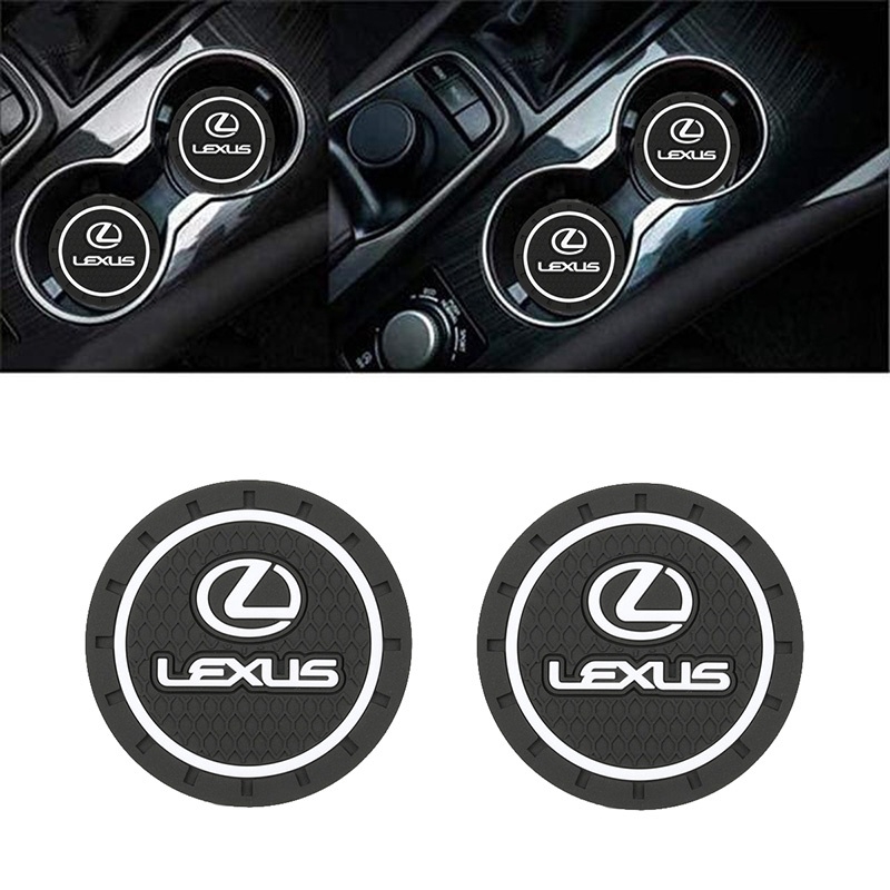 2 Pcs Mobil Coaster Cangkir Air Botol Pemegang Anti-Slip Pad Mat Silica Gel untuk Dekorasi Interior Mobil Styling Aksesoris For Lexus CT ES IS GS LS LX RX UX NX CT200h es200 es300 is200 is250 is300 gs300 rx300 nx200