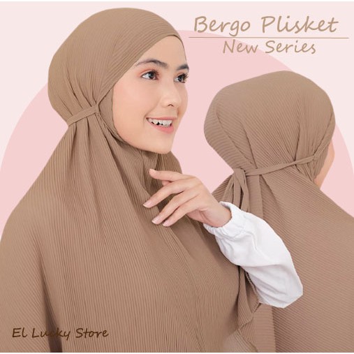 JILBAB BERGO PLISKET maryam diamond italiano | kerudung plisket lidi full | hijab bergo tali plisket