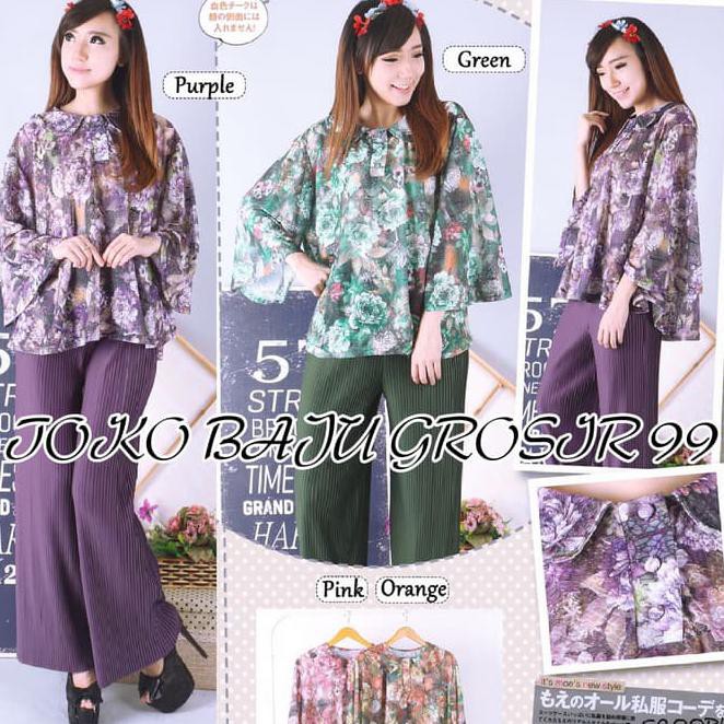 New Session Baju / Blouse Spring Kembang Fashion Wanita Barang Berkualitas