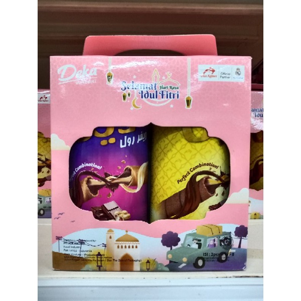 DEKA WAFER ROLL KALENG, DEKA WAFER ROLL TIN 2X 125GR gift box