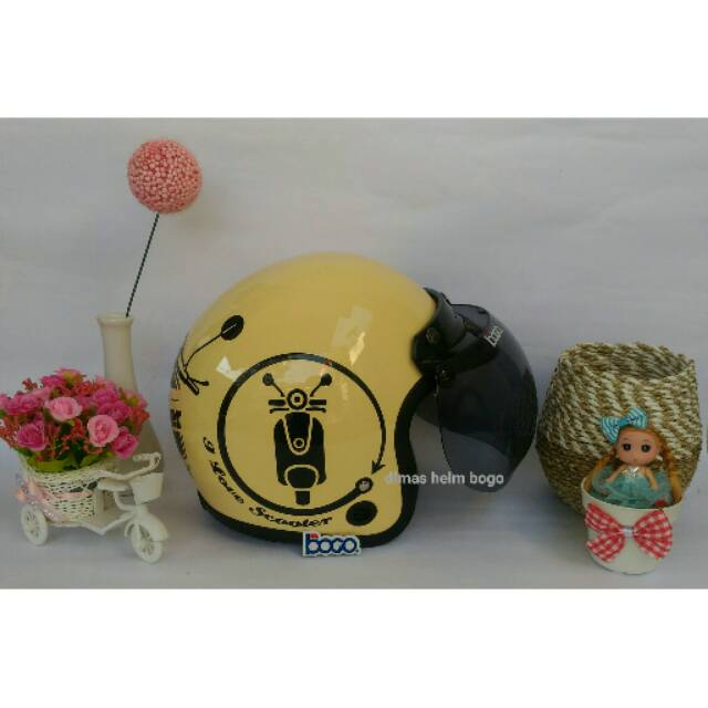 Helm Bogo Dewasa MVSTAR Motif Scooter Ready Stok