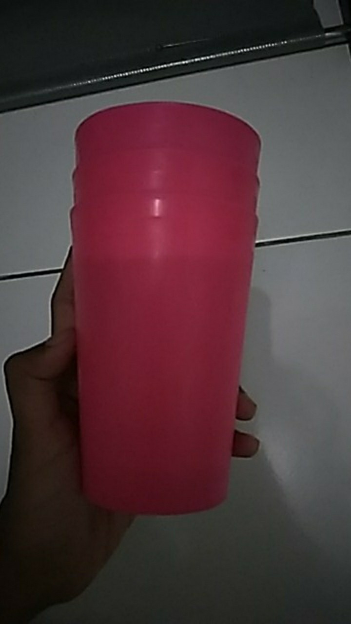 Batamgrosir.id | Gelas Air Minum Plastik - Cangkir Motif - Gelas Minum Hawaii 5547