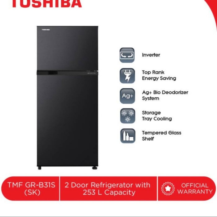 Kulkas 2 Pintu Toshiba GRB31IS / Kulkas Toshiba GRB 31IS inverter