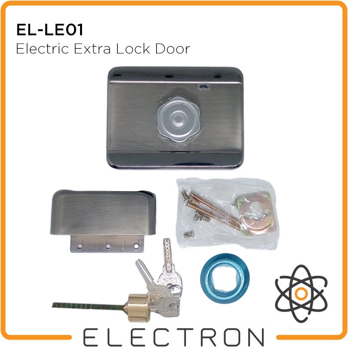 Kunci Tambahan Electric Extra Lock Door Access Control with Manual Key