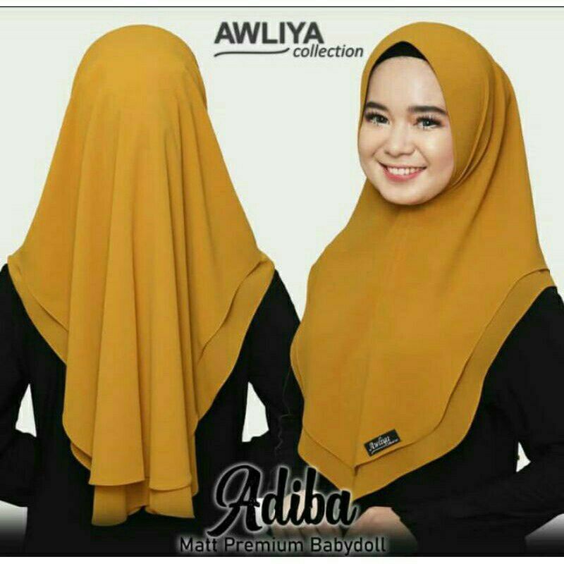 KHIMAR ADIBA DUA LAYER MINI/KERUDUNG INSTAN ADIBA MINI/HIJAB DUA LAYER MINI ADIBA ORI AWLIYA