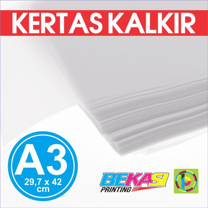 

Langsung Order Kertas Kalkir Uk. A3 (42 x 29,7 cm) C@lcir Tracing Transparan Paper Murah