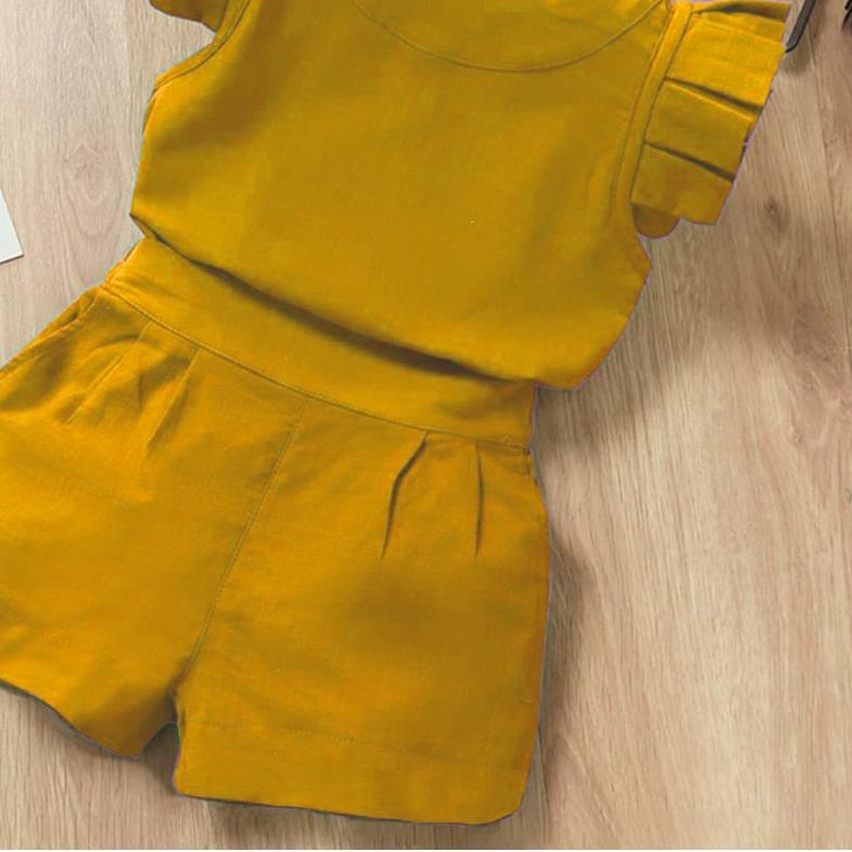 ➭ Setelan anak perempuan Baju anak perempuan monoea set rempel anak perempuan ☜