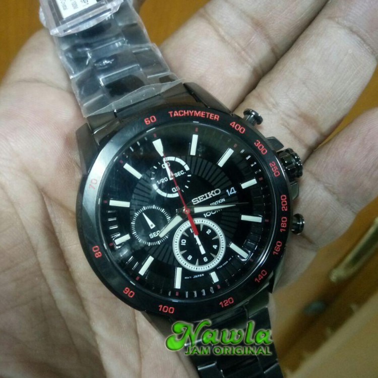 Seiko Criteria SNDC79P1 Chrono Sapphire Black - Jam Tangan Pria SNDC79