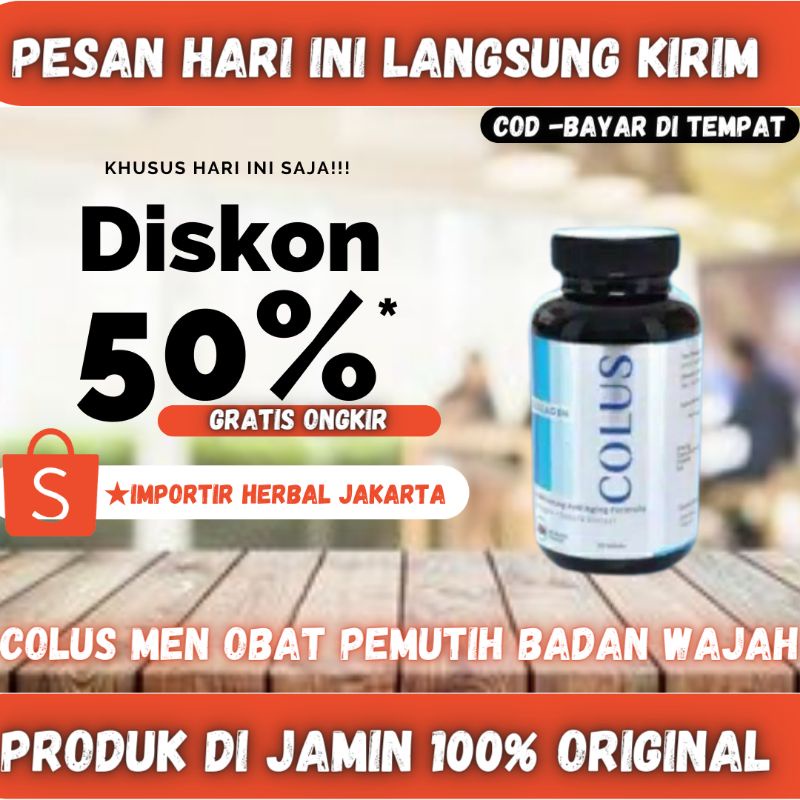 ColusMen Colus Collagen For Men Pencerah Pemutih Kulit Pria