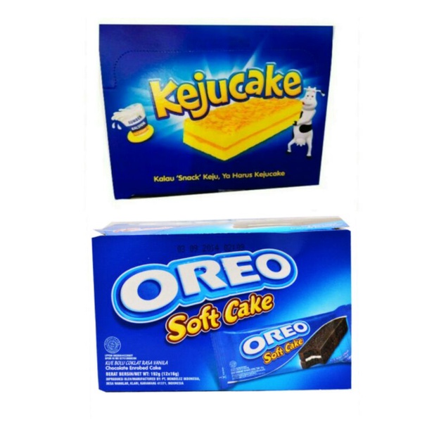 

Keju Cake 16gr 1pak (isi 12) / Oreo Soft Cake 16gr (isi 12)