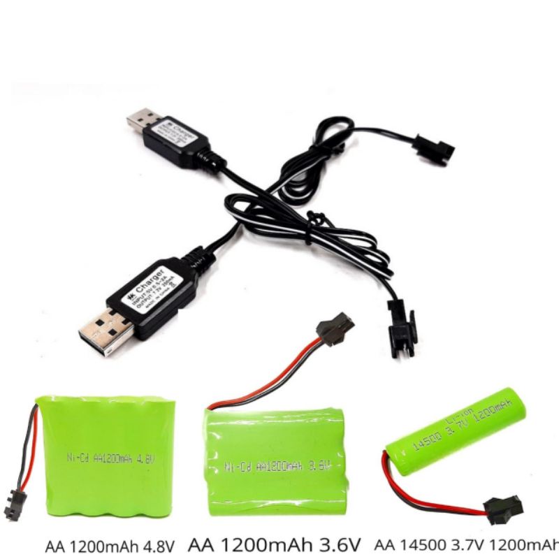 Alat Cas Kabel Charger Baterai RC USB 3.6v-7.2v Untuk Mobil Remot Control