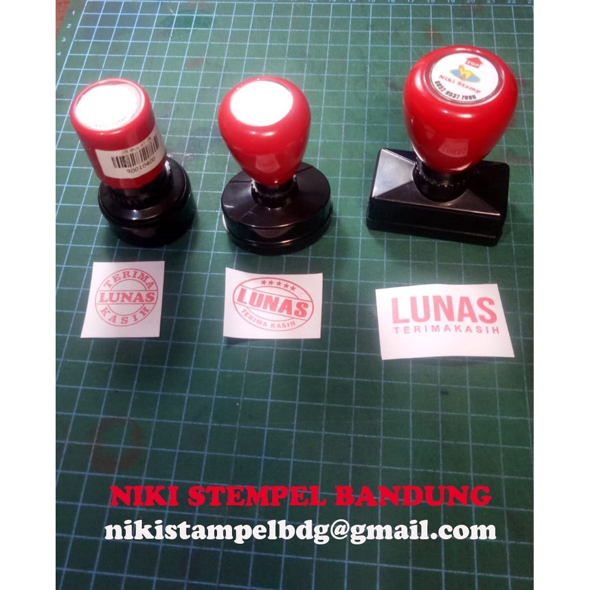 

stempel lunas murah kotak bulat oval