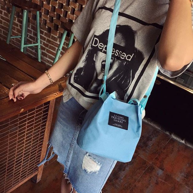 tas selempang kasual kanvas canvas casual sling bag (1E5) bta416