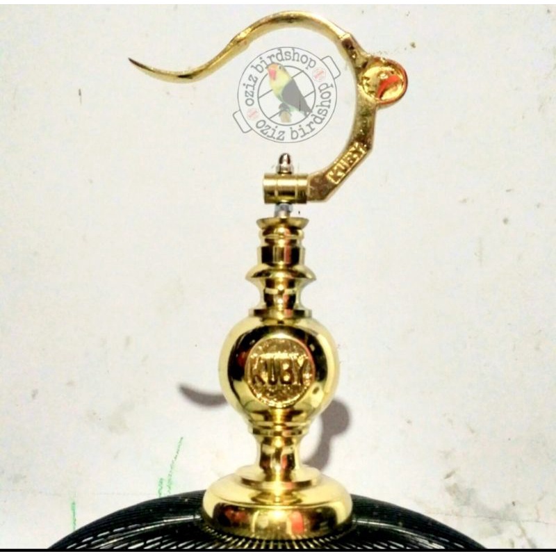 gantungan cantolan  pion sangkar Lovebird kuby gold emas