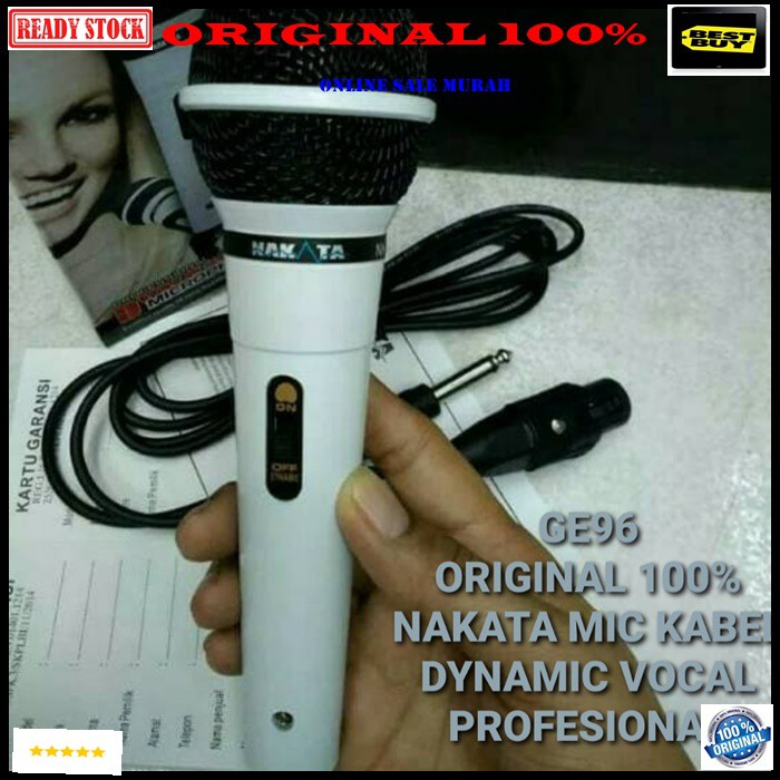 G96 Nakata Mic kabel Microphone cable mik karaoke mikrophone vocal audio sound system sistem pengeras suara pro profesional dynamic legendary musik music G96  BISA SEGALA JENIS AUDIO SOUND  Langsung nyala. Gk pake baterai  suara mantap, yg p