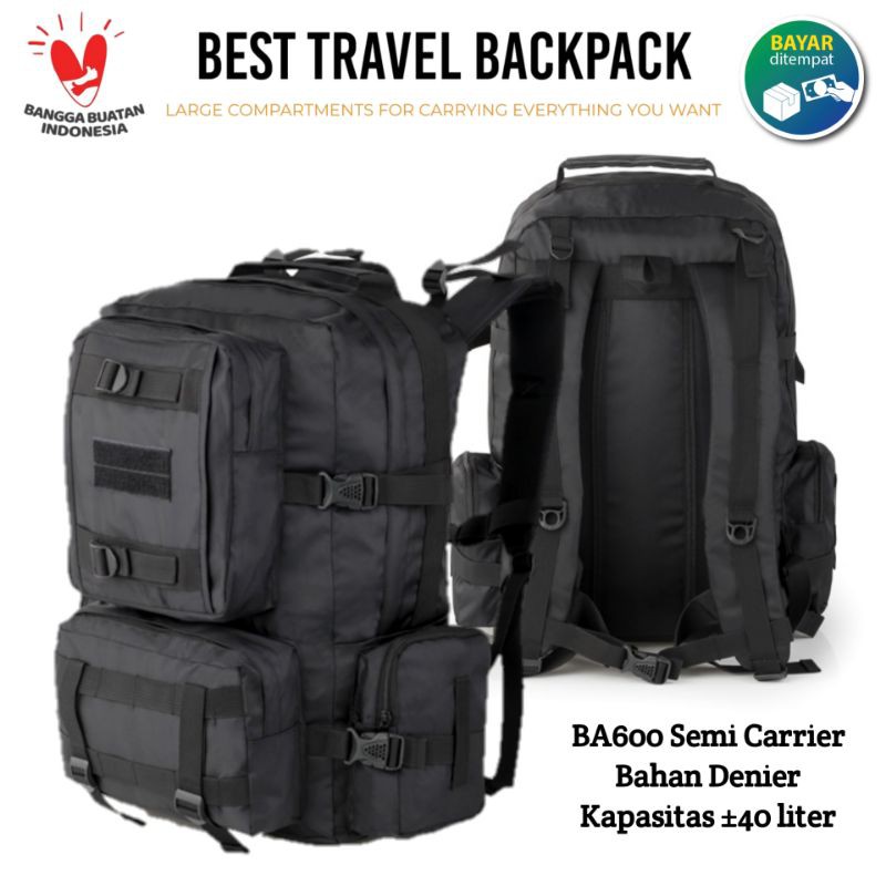 Tas Ransel Pria Semi Carrier Backpack Travel Murah Sacma BA600 Original Tas Gunung