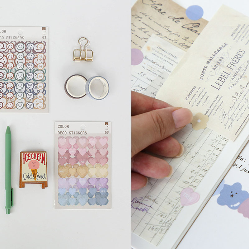 [Ready Stock]3 Pcs INS Style Morandi Basic MR.PAPER Sticker Creative Calendar Mobile Phone Decoration Sticker