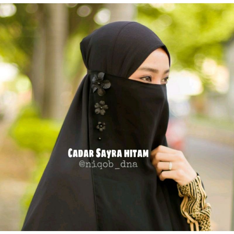 Cadar Tutup Sayra Aksesoris Bunga 100% Original Cadar Murah Cadar Temboro Niqob Temboro Sabila Hijab