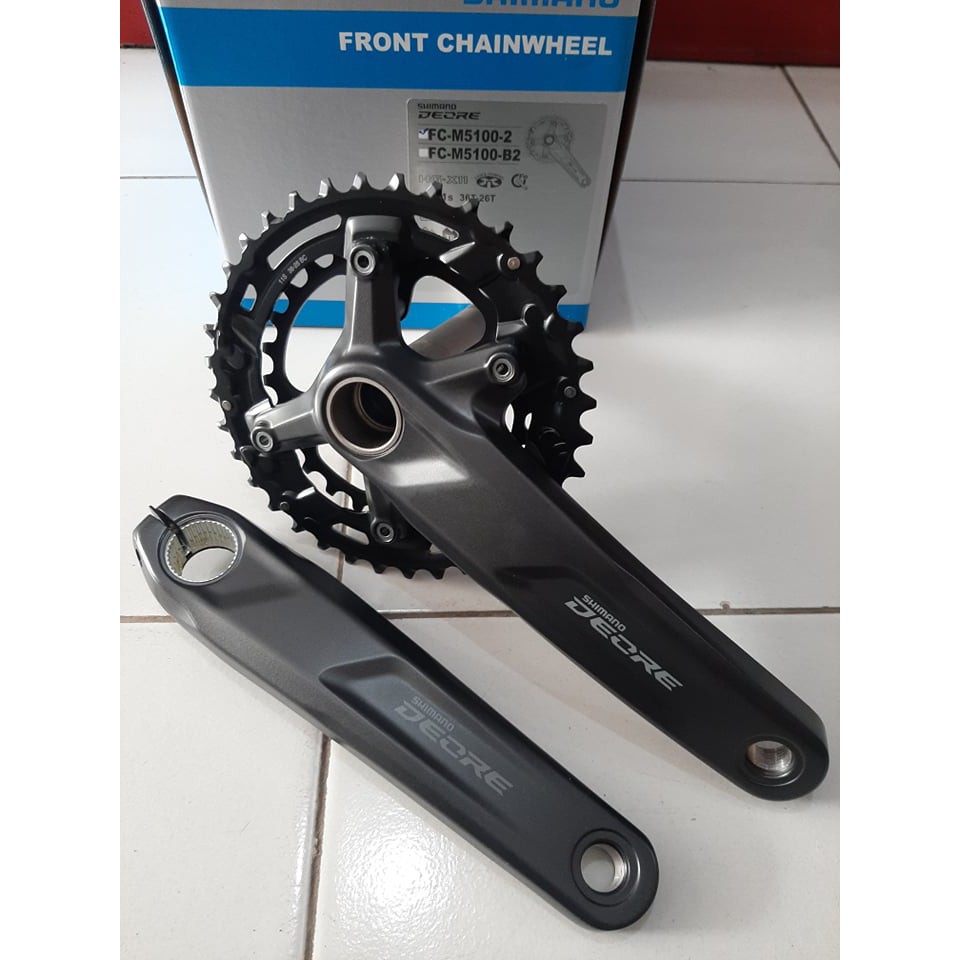 CHAINWHEEL/CRANK/FC SHIMANO DEORE 11 speed M5100 - 2 36-26T DOUBLE / DUAL SPEED