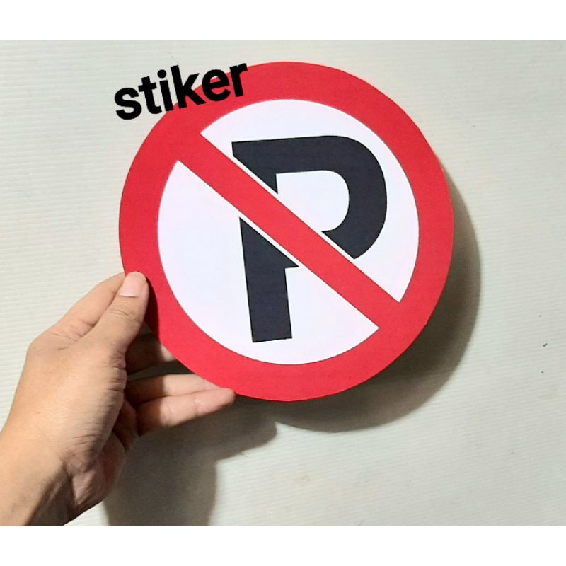 Stiker dinding Rambu lalulintas Dilarang PARKIR stiker hiasan