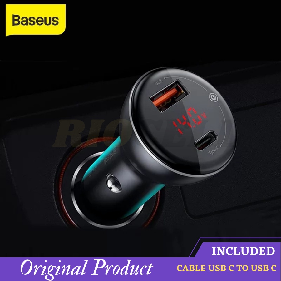 BASEUS Car Charger 45W 6A Quick Charge + PPS Dual Out USB+Type C All Metal