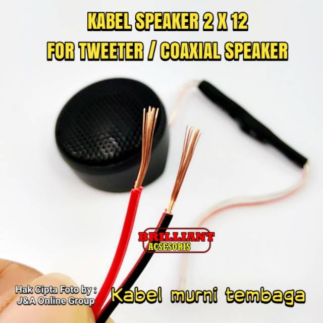 Kabel Speaker Tembaga - Kabel Audio - 2x12 Tweeter - 2x50 - 2x80