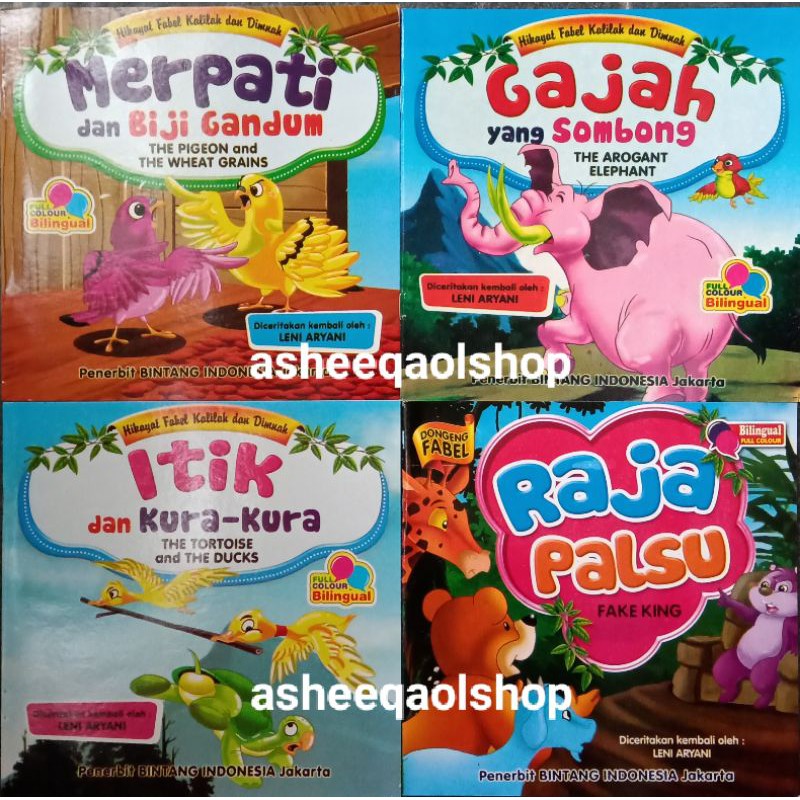 Buku Dongeng Fabel Gajah/Merpati/Itik/Raja Palsu