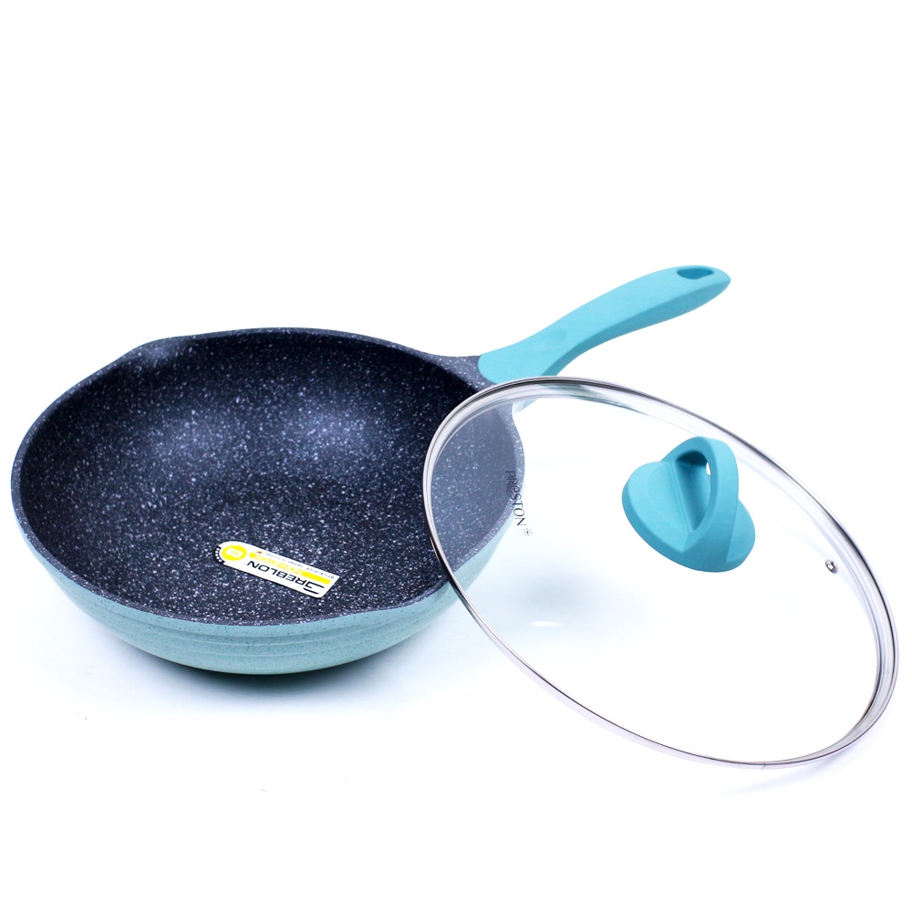 PRESTON COOKWARE - Ocean Island Granite Set of 3 Penggorengan Set Anti Lengket - isi 3 produk