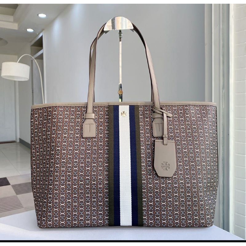 Tory Burch Gemini Link Canvas Tote Bag (58450)